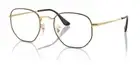 Rayban Optical Frame 0RX6448 3175 - Black on gold 54-21-145