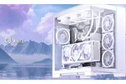 Antec C8 E-ATX, mATX, ITX, Seamless Edge View Front and Side, USB-C, 4mm Tempered Glass, 360mm liquid cooler top, bottom, side. 2x USB 3.0 White Case. C8 White