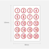 在飛比找蝦皮購物優惠-#數字標籤#【紙質不防水，1包10張，每張數字如圖】2cm圓
