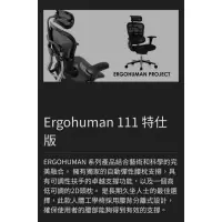 在飛比找蝦皮購物優惠-Ergohuman 111 特仕版人體工學電腦椅 需自取