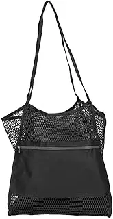 [Dpofirs] Mesh Beach Bag, Machine Washable Lightweight Simple and Stylish Oxford Cloth Women Shoulder Handbag Foldable Large Space for Pool