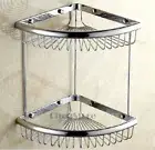 Bathroom Wall Shower Shelf Bath Caddy Basket Double Layer Bath Storage Holder