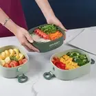 Office Lunch Container Eco-friendly Reusable Box Leakproof Bento Set for Kids
