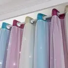 HG (Purple 134*160) Openwork Star Yarn Gradient Curtains