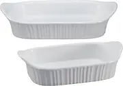 [CorningWare] FWIII Rectangle Baking Dish Set, French White (Pack of 2)