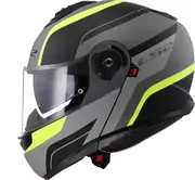 LS2 FF908 Strobe II Monza, flip up helmet , color: Matt Black/Grey/Neon-Yellow , size: M