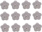 ibasenice 12pcs Blossom Shape Mineral Teeth Grinding Stones for Hamsters Rabbits Pets Natural Calcium Chew Toys for Cage Use