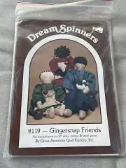 Dream Spinners Doll Pattern and Clothes 119 Gingersnap Friends Primitive UNCUT