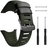 BWAD For Suunto Core Watch Band,Soft TPU Replacement Strap Sport Wristband Metal Clasp