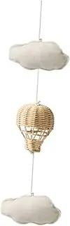 Ｓｉｍｈｏａ Rattan Hot Air Balloon Cloud Ornament Toy,Photo Prop,Decorative,Woven Pendant Baby Mobile for Crib for Infants 0-6 Months, 2 Cloud