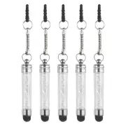 5pcs Stylus Pen for Touch Screens Crystal Diamond Capacitive Pens, White