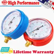 High & Low Pressure Refrigerant Gauge Air Conditioner Manifold Gauges Tool PSI
