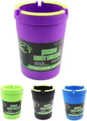 Jumbo Butt Bucket Ashtray Glow in Dark Car Cup Ash Holder Portable - 2 PACK
