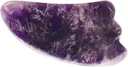 VICASKY 1Pc Amethyst Face Massage Roller Eye Beauty Roller Comfortable Massager for Facial and Neck Relaxation Includes Scrapping Board for Spa and Home Use