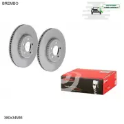 LAND ROVER FRONT BRAKE DISC SET x2 RR SPORT RANGE DISCOV 5 DEFENDER LR161894 BRE