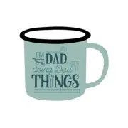 53615 I'M DAD DOING DAD THINGS 425ML ENAMEL COFFEE TEA MUG CUP IN GIFT BOX