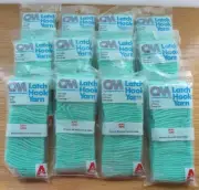 12 Bags Sealed Columbia-Minerva Mint 3240 Latch Hook Yarn 320 Pieces Per Bag