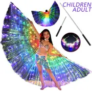 LED Angel Wings with Headband Light Up Butterfly Cape Colorful Butterfly NXX