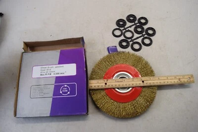 200mm brass color wire wheel for bench grinder