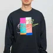 Nike X Atmos NRG Air MAX Long Sleeve Shirt Tee Black MultiColor CI3200-010 Men S