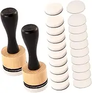 FONDOTIN 1Set Sponge Painting Tool Includes Handles Flat Sponges and Stamps Durable Ink Blending Brushes for Art and Creativity