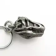 Tyrannosaurus Rex T-Rex Skull Paleontology Keychain or Zipper Pull