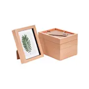 Nicola Spring Shadow Box Frames - 5 x 7" with 4 x 6" Mount - Light Wood - Pack of 5