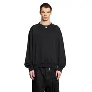 [ANN DEMEULEMEESTER] PRINT BRUSHED SWEATSHIRT Black