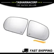 1Pair Car Left Right White Mirror Glass w/ Back Heated for Jeep Cherokee Compass