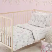 3 pce Baby Cot Quilt Cover Pillow Case And Wool Quilt Nursery Bedding Package