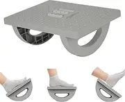 Rocking Foot Rest for Under Desk at Work,1 Pcs Ergonomic Footrest for Desk with Foot Massage Feet Stand, Comfortable Foot Stool Foot Rocker Foot Rest for Office and Home, 180 Degree (Grey)