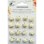 Little Birdie Beaded Micro Roses 16/Pkg-Moon Lights ROSES-71887