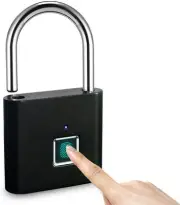 Fingerprint Padlock, Locker Lock, Smart Pad Lock Waterproof Small Portable Pa...