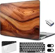 MEEgoodo Case for MacBook Air 15 inch M4/M3/M2 2025 2024 2023, Case Fit Model (A3241/A3114/A2941) for MacBook Air 15-inch, Laptop with Keyboard & Camera Cover & OTG Adapter, Tree Rings