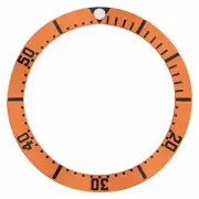 BEZEL INSERT FOR FITS 41MM CASE OMEGA SEAMASTER BOND PLANET OCEAN ORANGE BLACK #