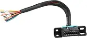 iKKEGOL Universal OBD2 OBD II 16 Pin J1962F Female to Open Cable Braid Dash Port Pigtail Fixed Wire Harness with Underdash Mount Bracket 30cm/12
