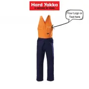 Hard Yakka 4 Pack Personalise Drill Action Back Overall Embroidery PrintY01526