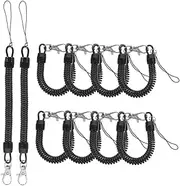 WESIEVYA 10pcs Fishing Rope Coiled Lanyard Pencil Keychain Package Anti Loss Rope Key Rings Strap Coil Range Retractable Key Chain Spring Key Chain Thread Keychain Fish Cord