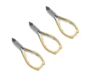 3Thick Toenail Nipple Clipper Cutter (Golden) Moon Shape for Podiatrist/Pedicure