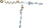 [KAILIKETIY] 2pcs Dreadlock Jewelry Hair Spirals Stylish Braid Rings with Jade Pendant for Women for Daily Wear Parties Photo Shoots Unique Hair Accessories Bright Colors