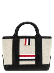 [Thom Browne] Thom Browne-Micro Tool Tote Borse A Mano Nero-Donna OS