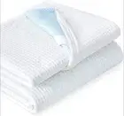 Subrtex Zippered Mattress Topper Cover(cover only) - 3" - Bamboo - Queen - White