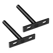 2 Pcs Floating Shelf Bracket White Laminate Hidden Partition Bearing Capacity