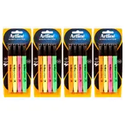 4x 4pc Artline Supreme Highlighter Marker Pen Set Craft School Assorted Colours