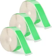 3 Rolls Label Maker Tape for Phomemo D30 Label Printer Machine, 12mm x 40mm Thermal Paper Stickers Waterproof Self Adhesive Label Tape Replacement for Home Office School Files (Green)