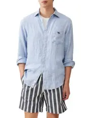 [Rodd & Gunn] Coromandel 2 Long Sleeve Sports Fit Shirt in Denim
