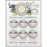 Hippopotamus Hippo Set FLAT BACK TIN PIN Embellishments Set Darcies DHD379 NEW