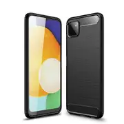 MCC Slim Samsung Galaxy A22 5G 2021 Carbon Fibre Soft Case Cover A226 [Black]
