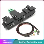 CarPlay USB AUX Socket Port Adapter Charging Harness Set For VW Touran Tiguan