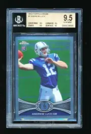 BGS 9.5 ANDREW LUCK 2012 TOPPS CHROME #1 RC ROOKIE CARD *TRUE GEM+ SUBGRADES* C